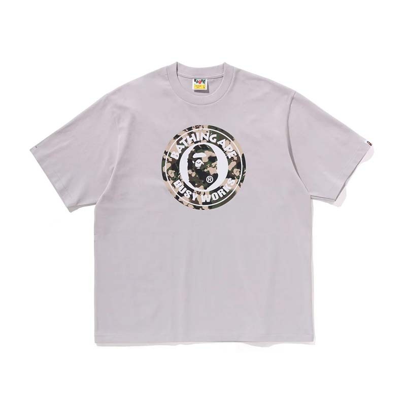BAPE Map Camo Busy Works Relaxed Fit Tee 猿人 迷彩 短袖 灰色 1L30110320-GY [台灣現貨]