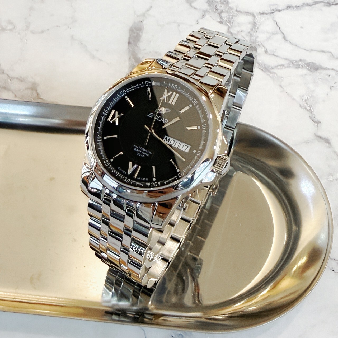 【ENICAR英納格】藍牌系列 自動機械腕錶168/51/326AB(38mm)/771/51/326AB(26mm) 現代鐘錶