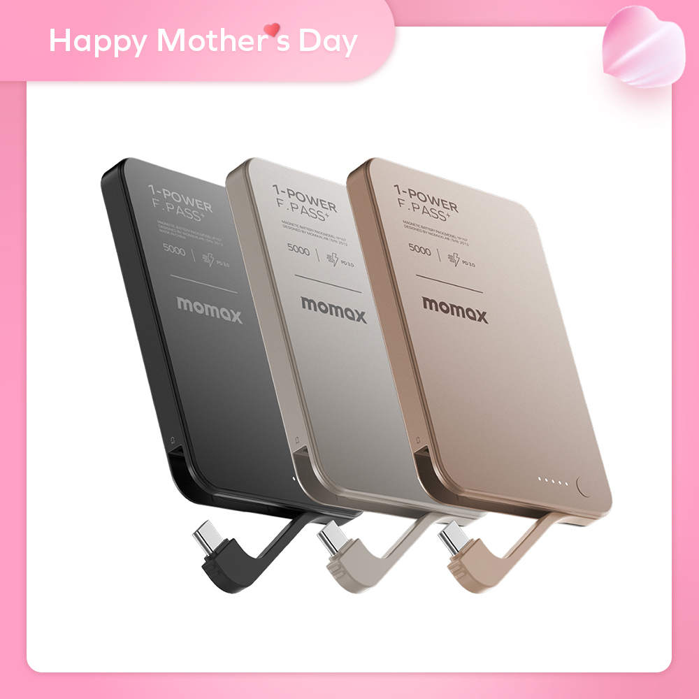 (沒有無線充電功能) 1-Power F.Pass+ CCC認證 5000mAh隱形自帶線行動電源