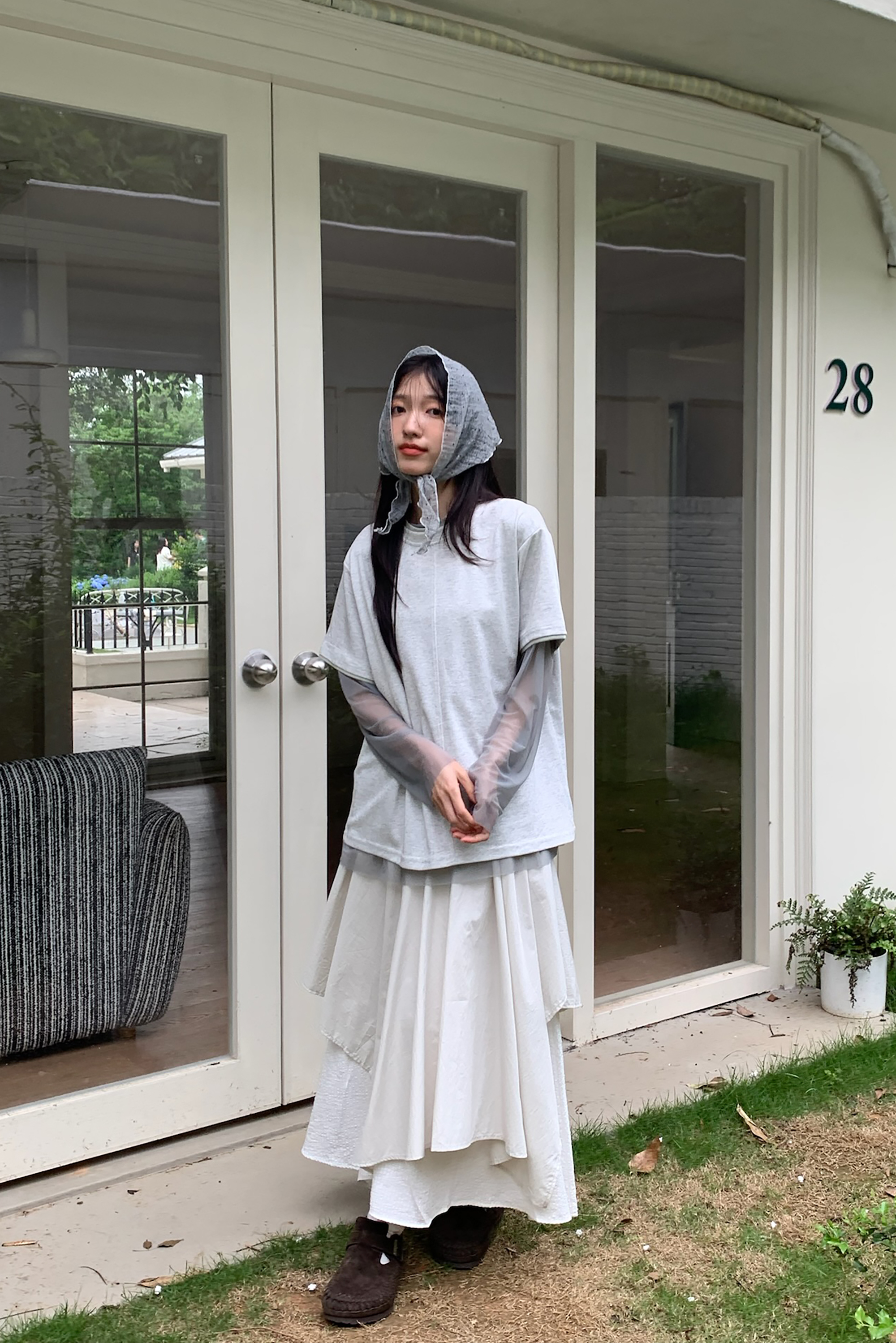 April｜日系拼接層次半裙 2色