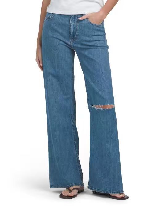 【預購】H043033 Calvin Klein Jeans 經典高腰復古闊腿牛仔褲