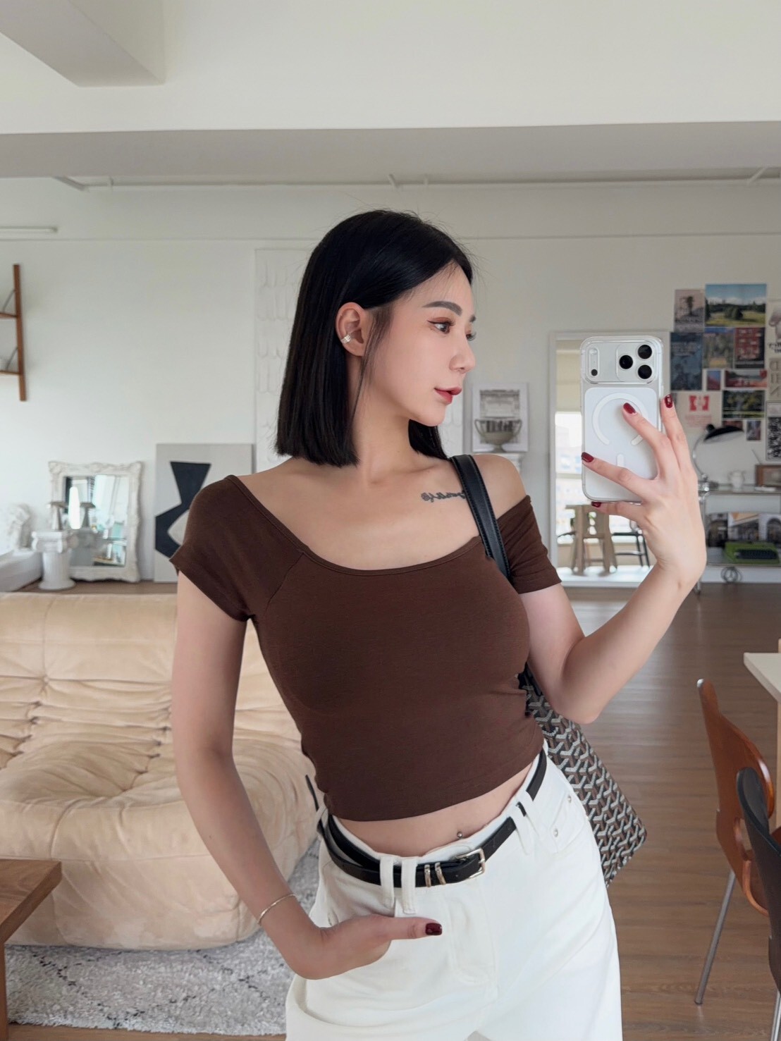 大圓領彈性BRATOP