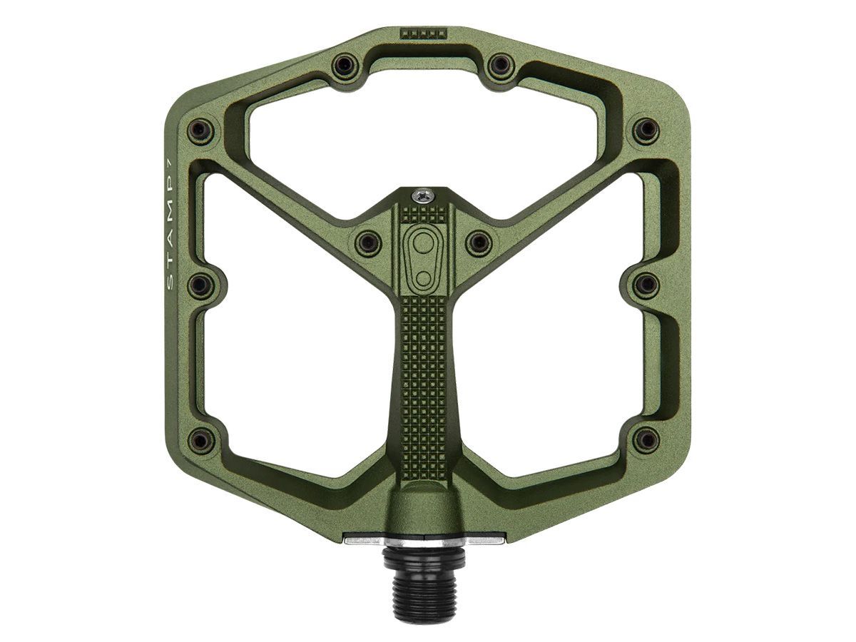 Crankbrothers STAMP 7 平板踏板 - 大 軍綠色