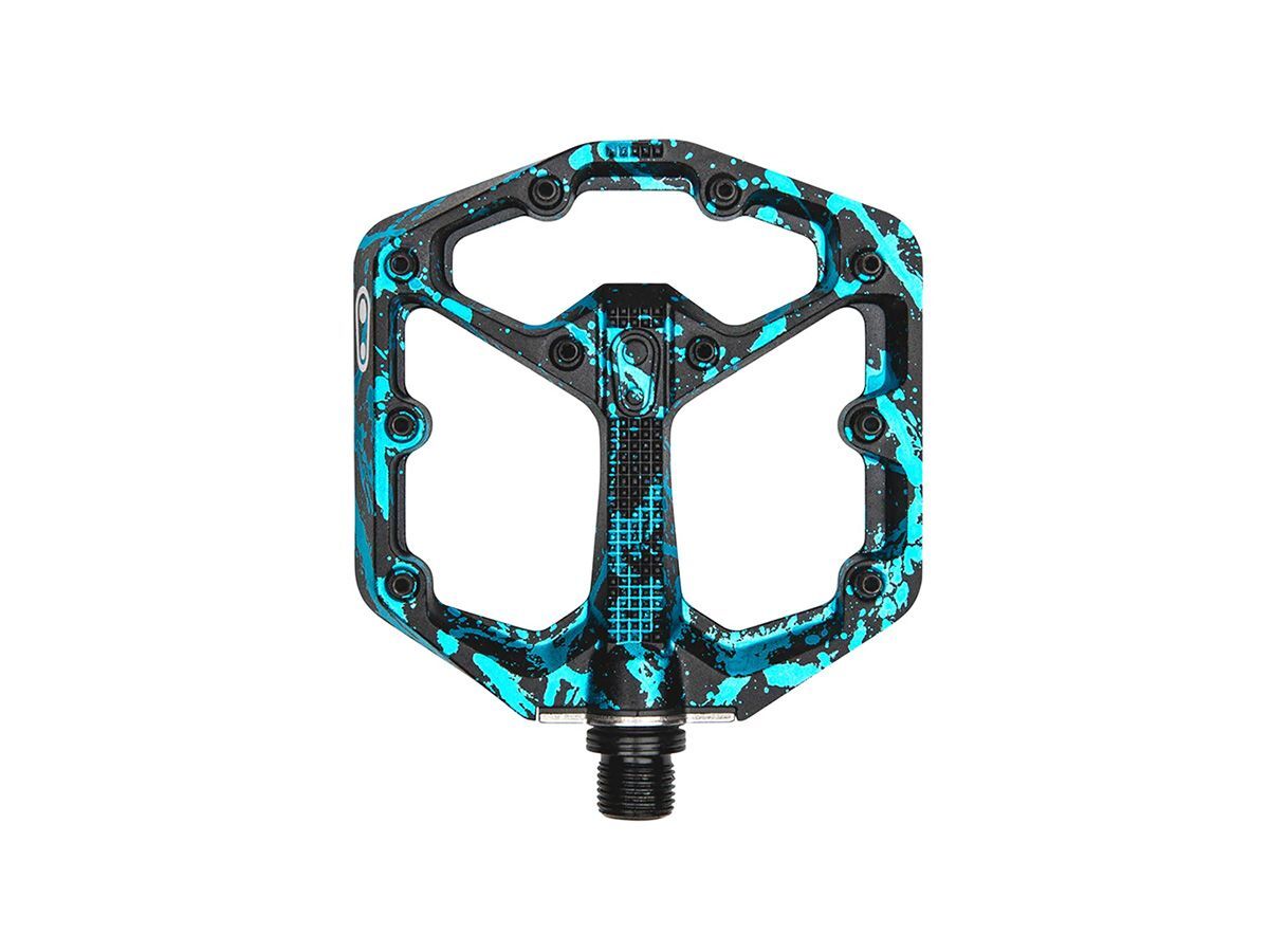 Crankbrothers STAMP 7 平板踏板 潑墨特別版 - 小 藍色