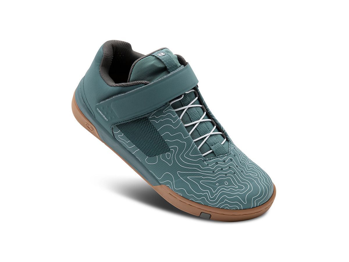 Crankbrothers平踏鞋 - STAMP SPEED LACE TOPO EDITION 彈性鞋帶 綠色