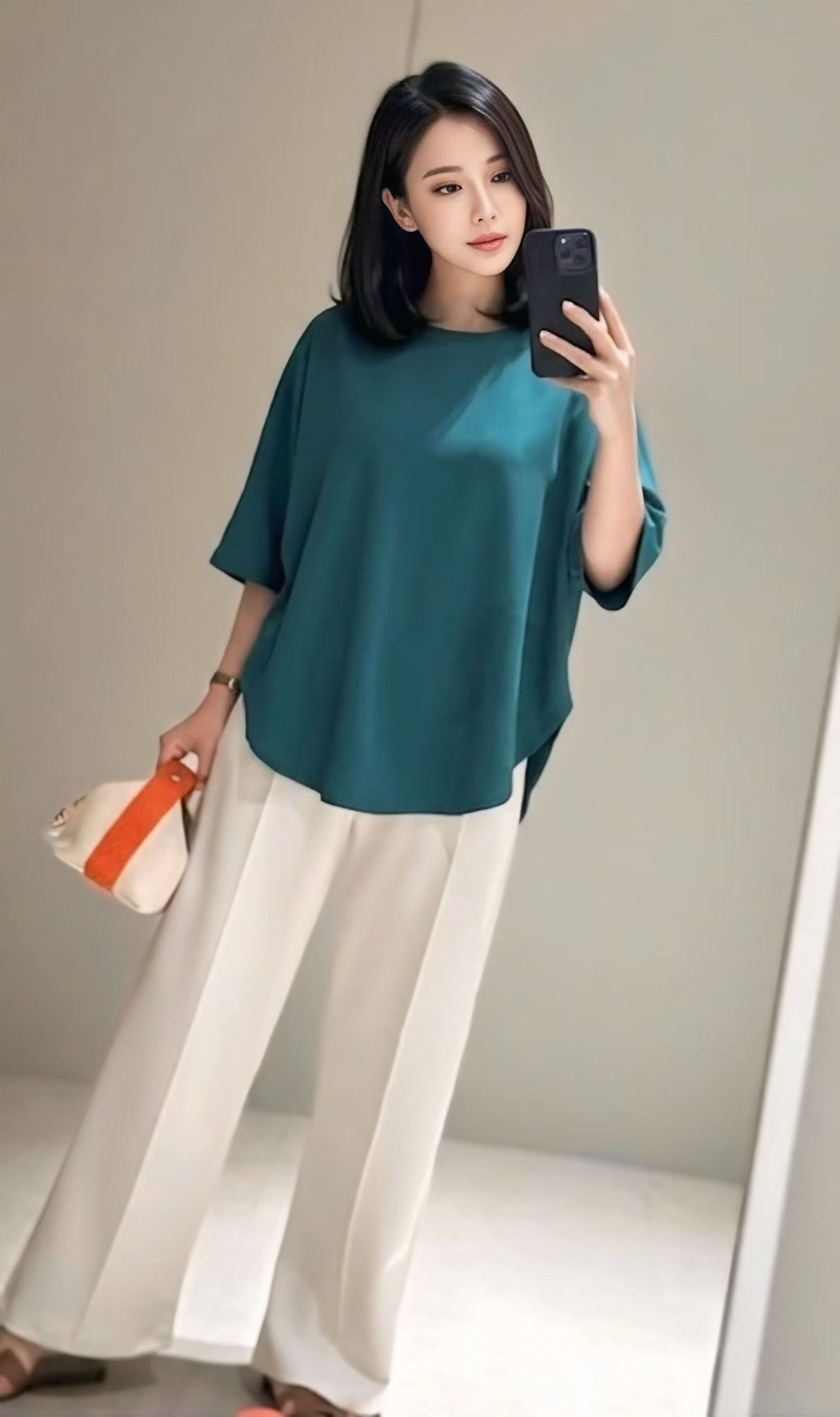 G牌子淨色圓腳top ～161AA