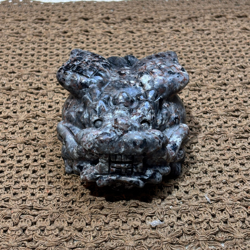 HKHG0430-080 火焰石龍頭雕刻擺件 (A80)