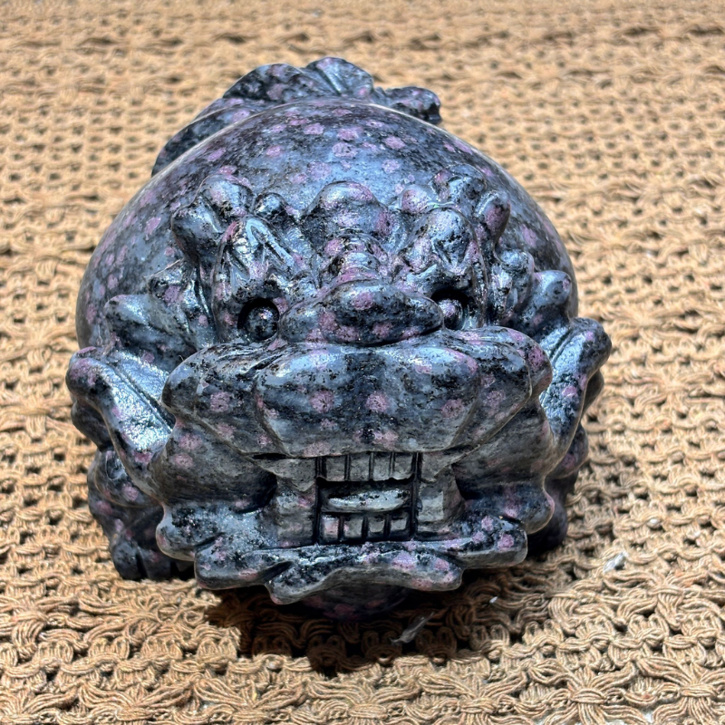HKHG0430-088 火焰石斑龍首 龍頭雕刻擺件 (A88)