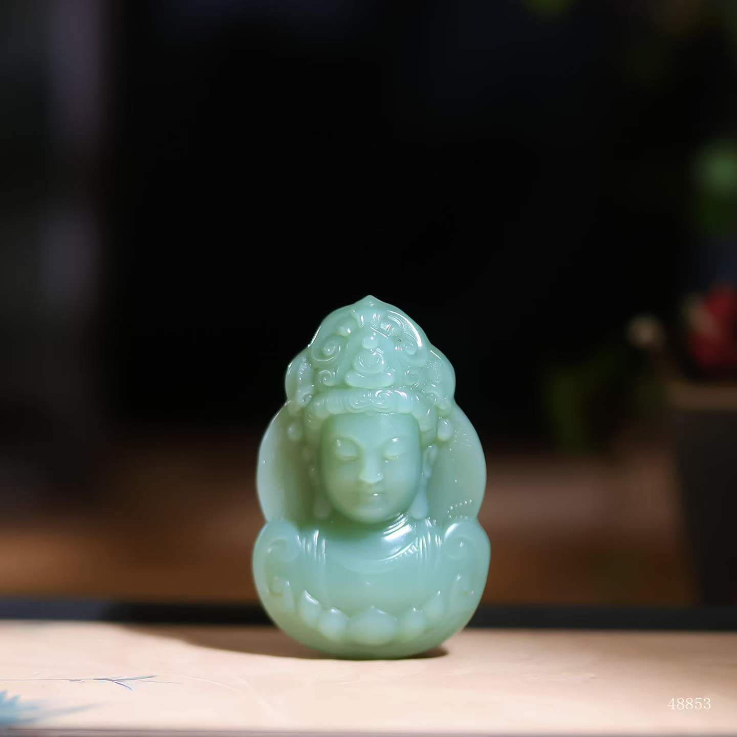 和田玉淨蓮觀心,天然和田玉軟玉