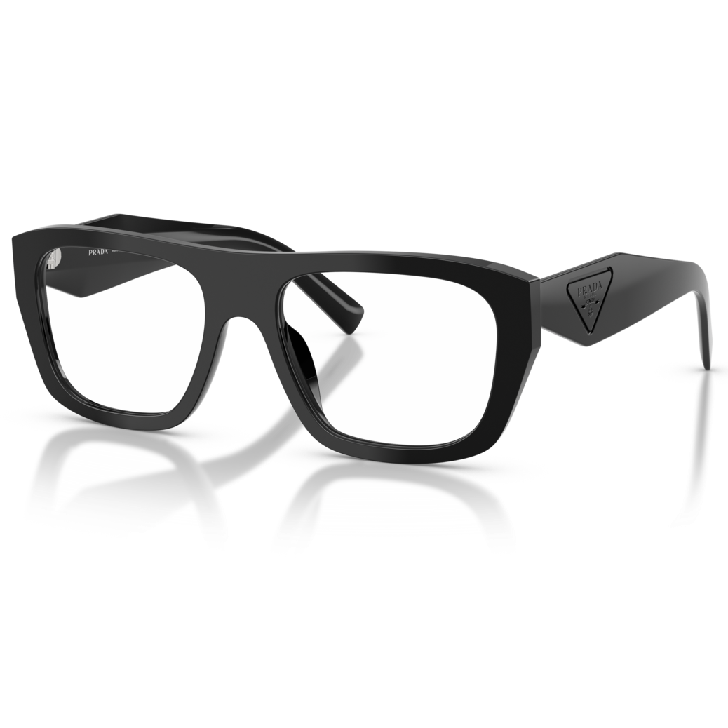 【PRADA】VPR D07VU 16K1O1-54mm 方框光學眼鏡♣(黑)