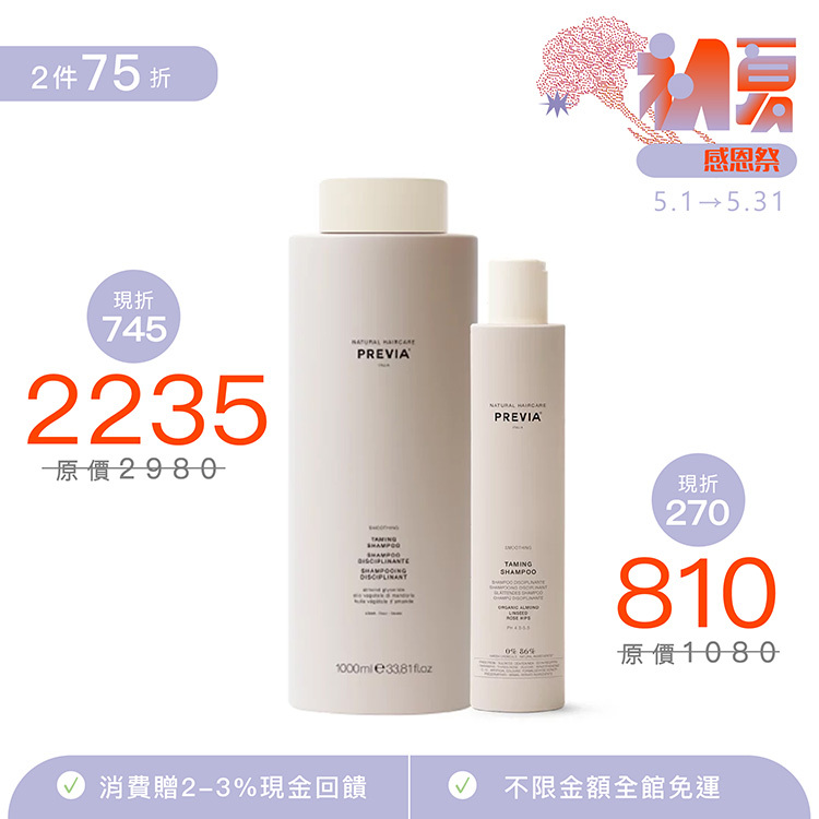 PREVIA 亞麻籽直潤髮浴