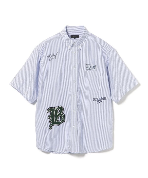 『日本連線中』2026SS BEAMS HEART CITY BOY 寬版 刺繡 短袖 直紋 襯衫 3色 現貨 42010084147