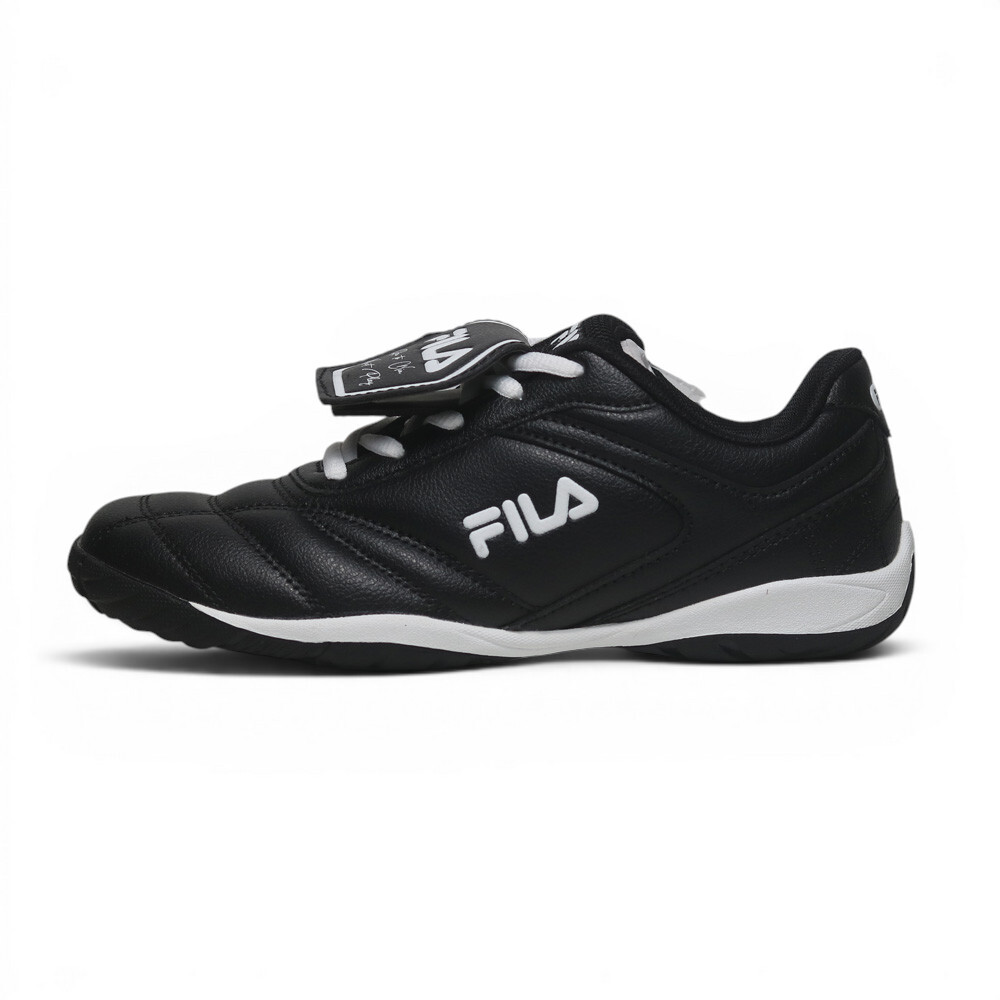FILA 休閒鞋 CALCIO UNO 黑色 皮革 復古鞋 女 5C331A001
