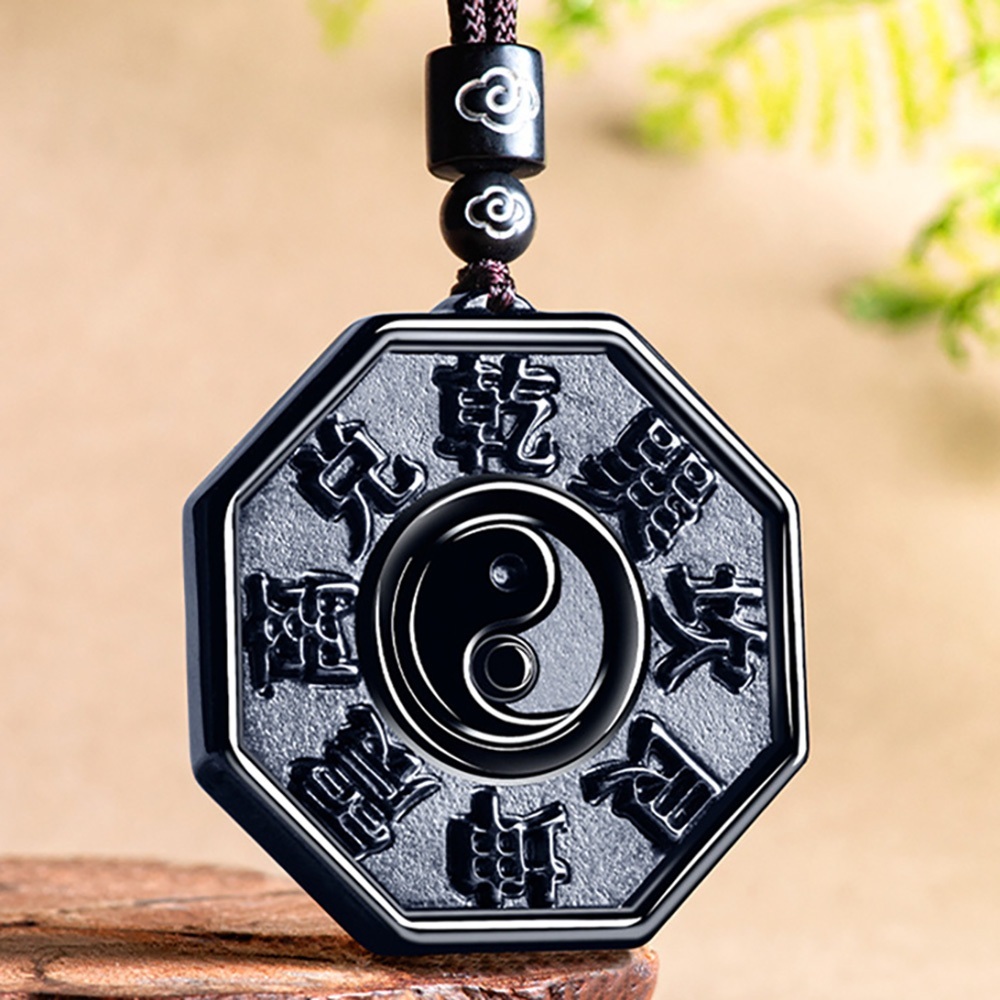太極吊墜項鍊 天然翡翠 八卦吊墜項鍊 玉石飾品 翡翠項鍊 飾品 項鍊 墨翠掛件 男生項鍊 玉墜掛件 送長輩 禮物 835