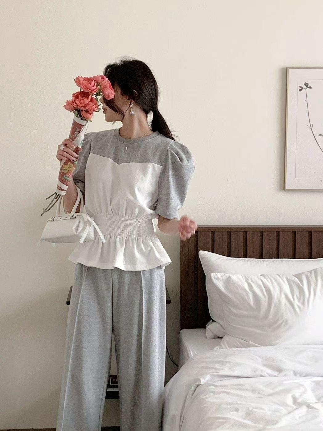 B牌子拼色套裝～161AK