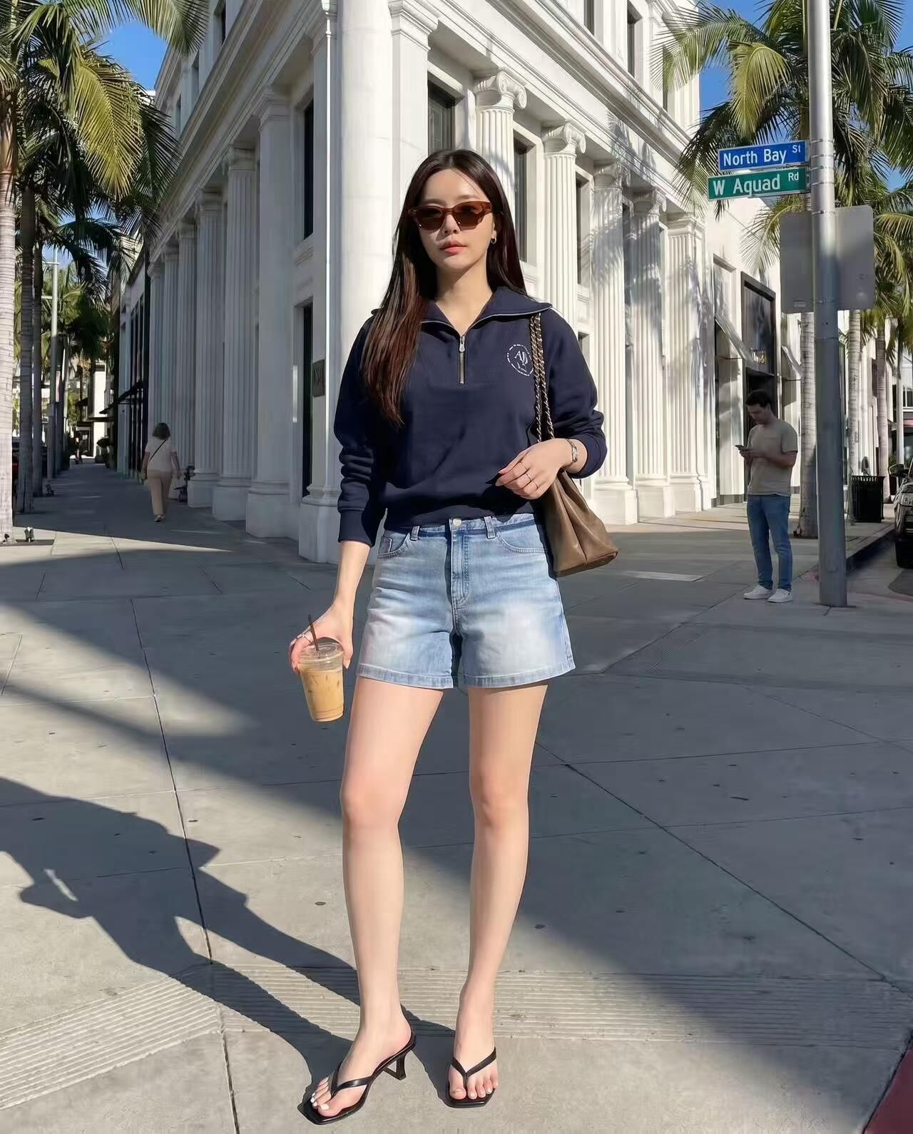 HL3082 A字洗水輕復古牛仔短褲