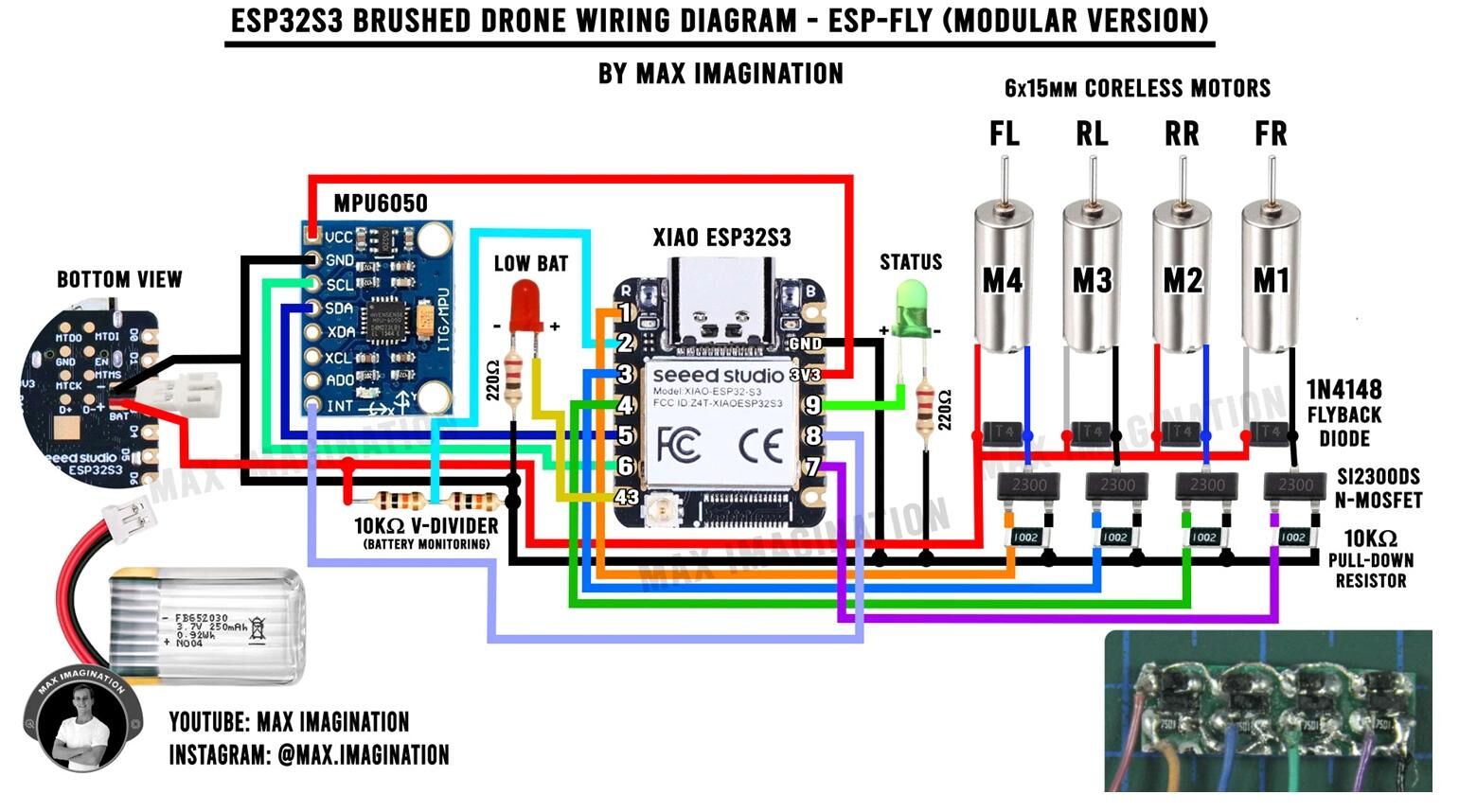 ESP-FLY DIY Kit 微型無人機套件,硬體概覽