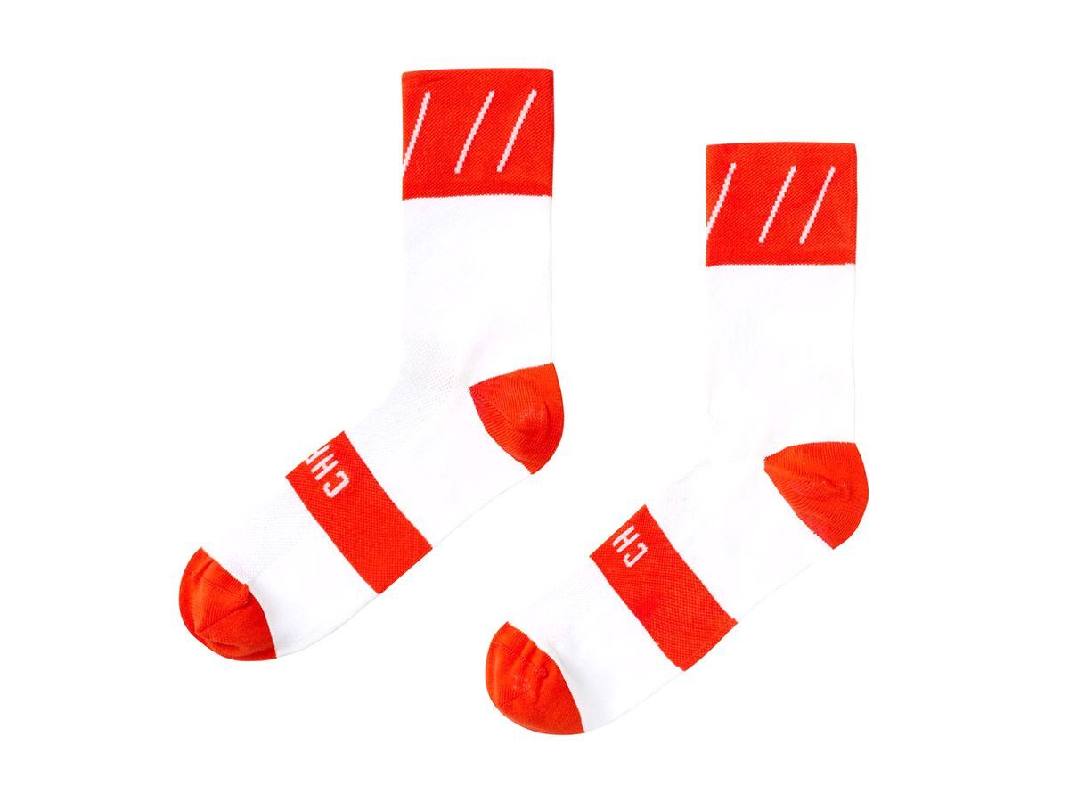 CHPT3 Stripes Road Socks 公路車襪 火焰紅/白
