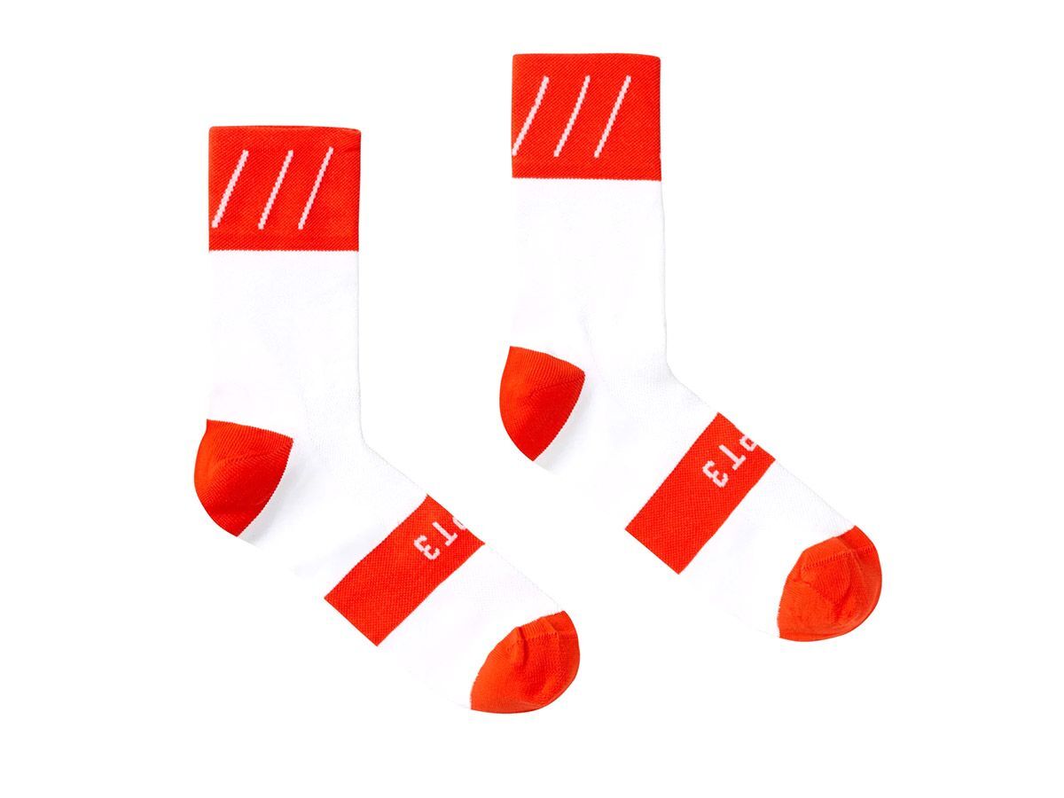 CHPT3 Stripes Road Socks 公路車襪 火焰紅/白