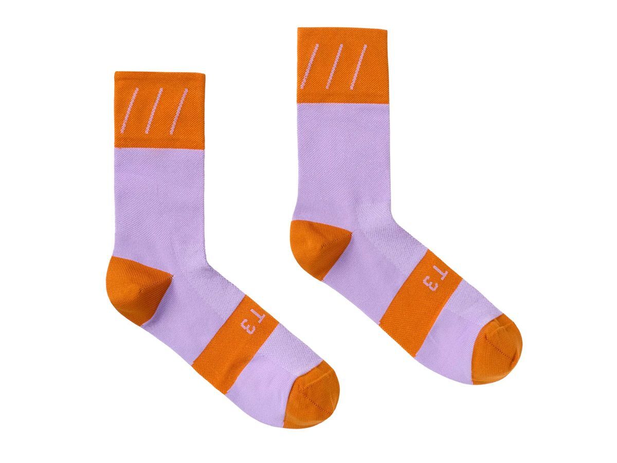 CHPT3 Stripes Road Socks 南瓜橘/電鍍紫 S