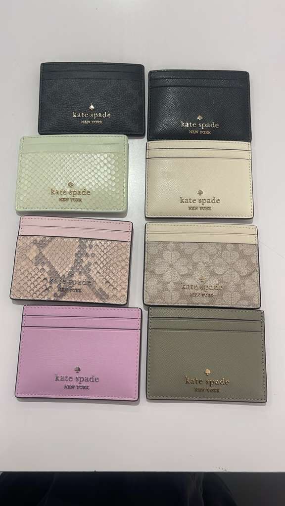【預購】H043034 Kate Spade 經典 Logo 皮革卡夾