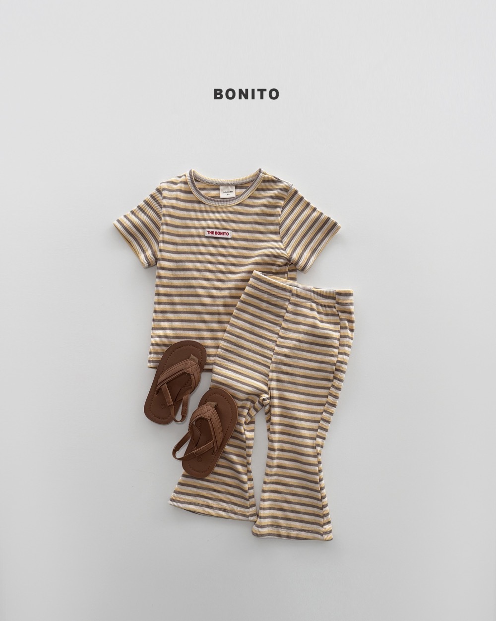 Bonito 條紋瘦瘦套裝 / 2色