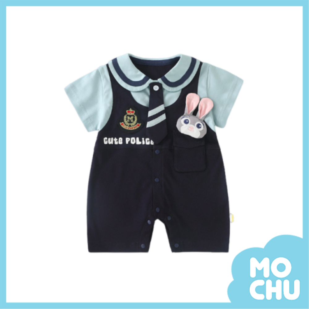 萌兔警察短袖連身衣