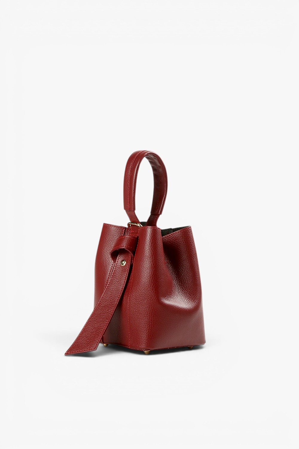 Filia 真皮小巧手腕包 酒紅