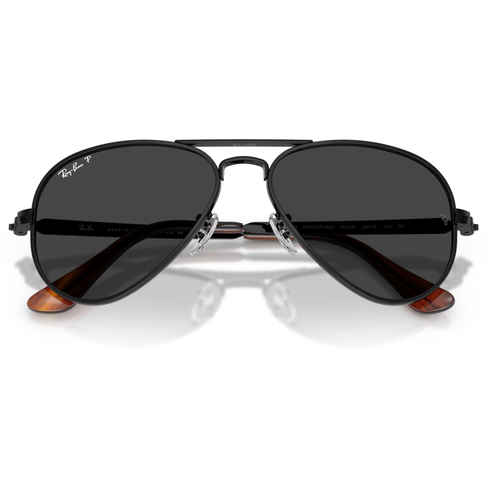 【RayBan】RB3925 002/48 62mm飛行員偏光太陽眼鏡♣(黑/黑偏光鏡片)