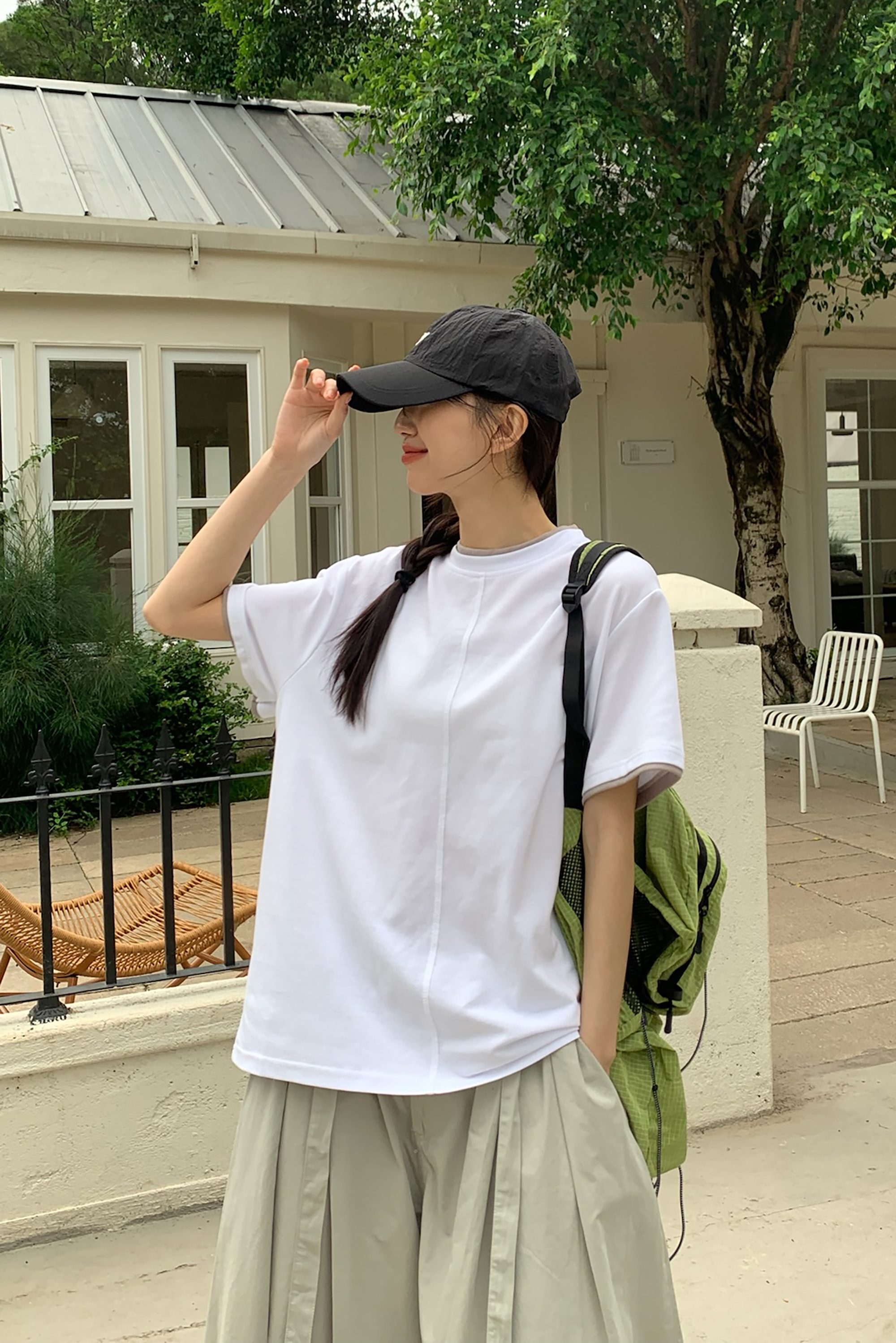 April｜撞色邊假兩件上衣 5色