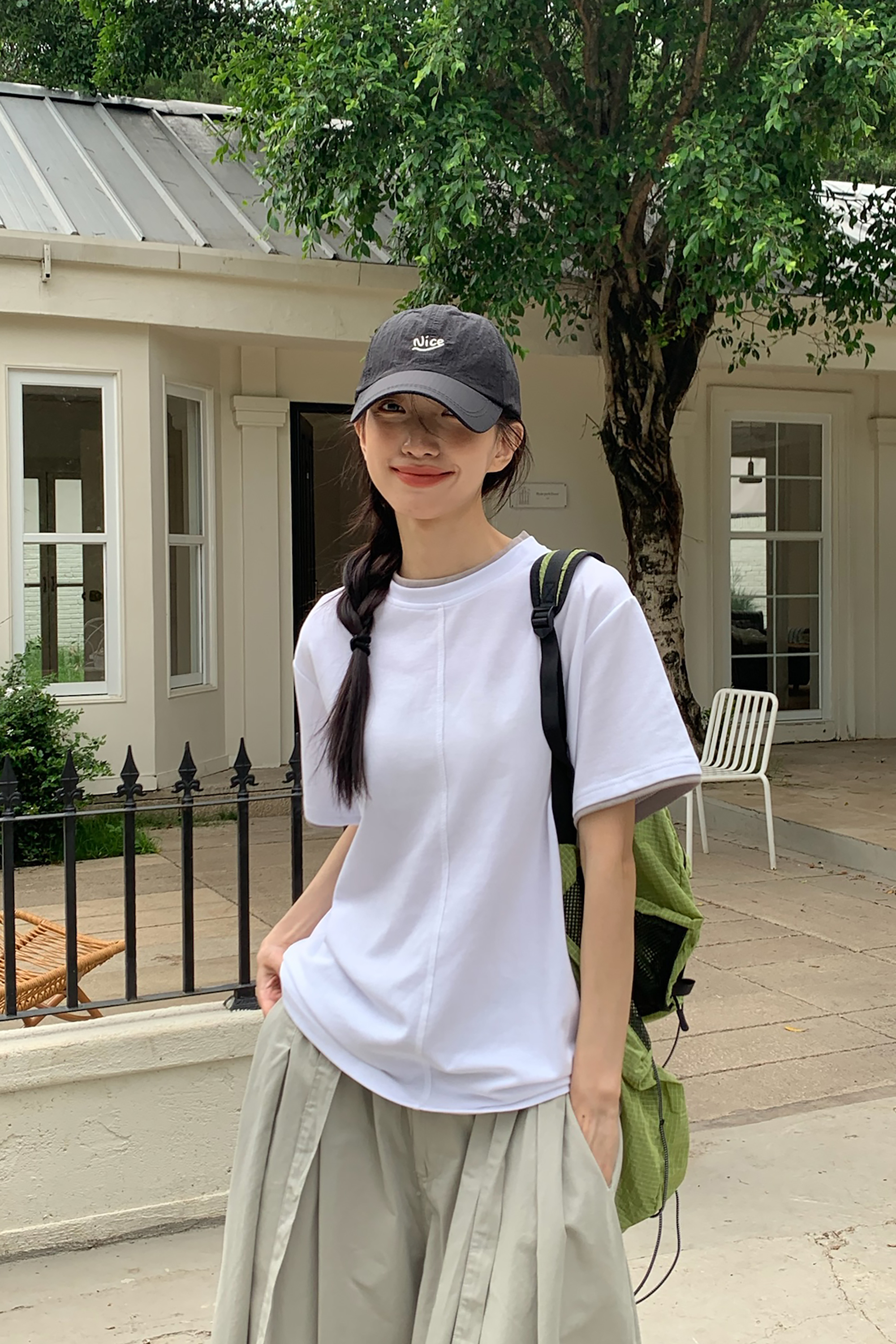 April｜撞色邊假兩件上衣 5色