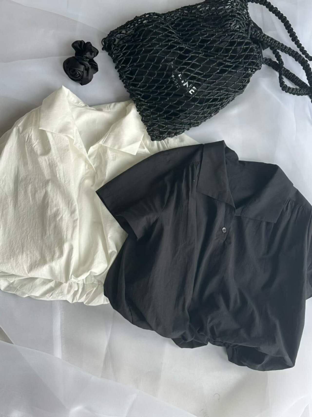 PN6101 泡泡短版Polo上衣