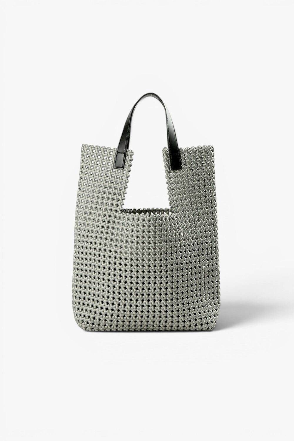 Yoyo 手工編織造型肩背包 淺灰