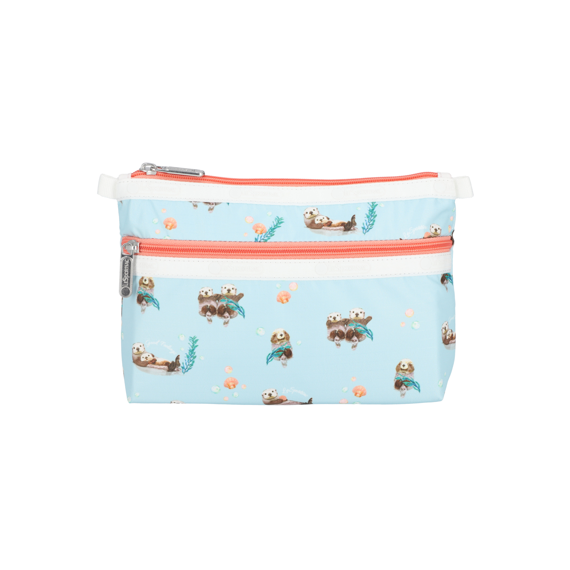 雙層化妝袋 (FLOATING SEA OTTERS)