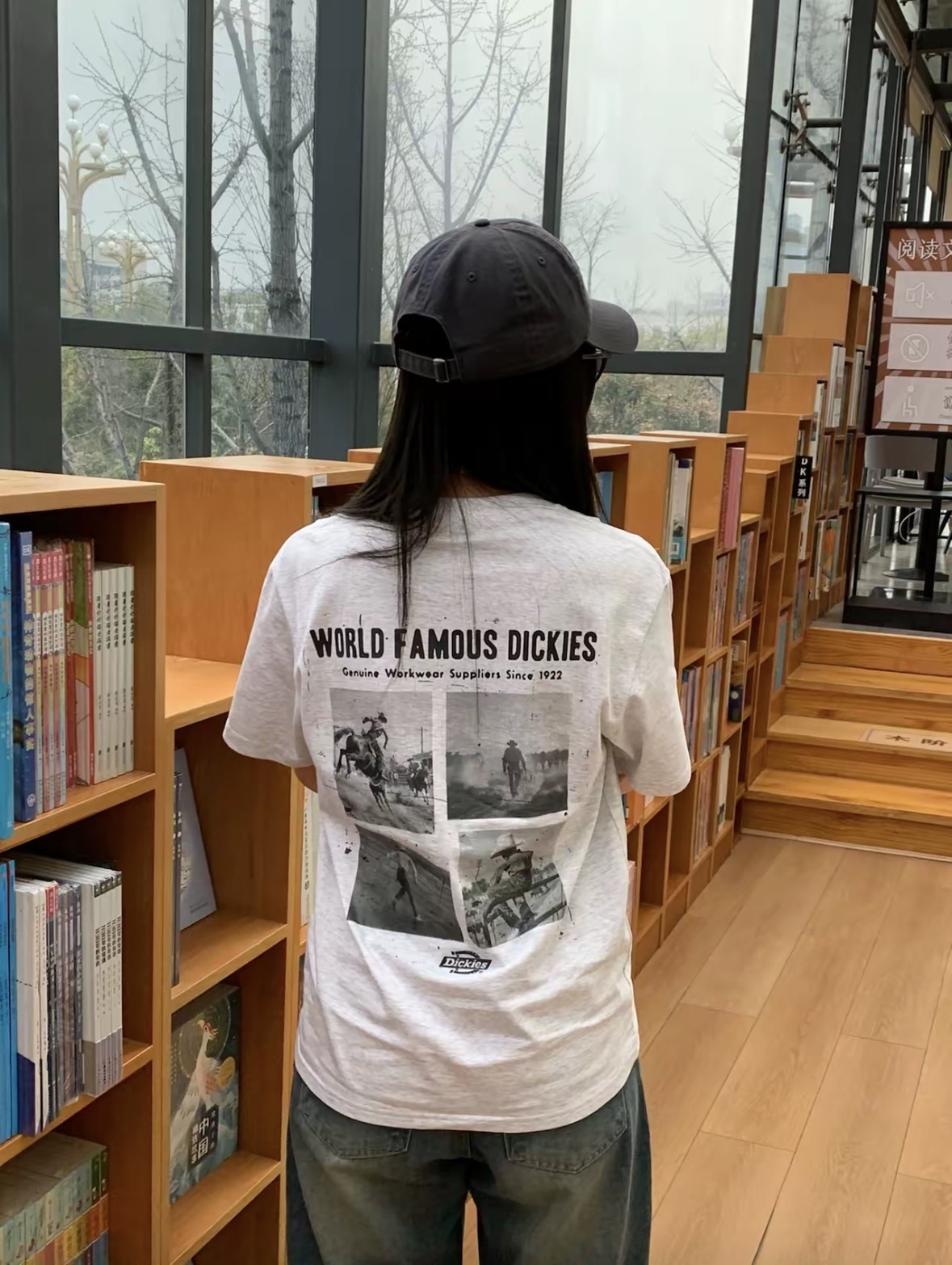 DICKIES 美式純色復古學院風漫畫四宮格字母 男女同款 DKU262MKT254