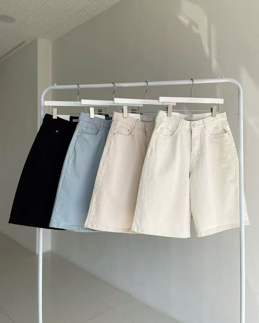 HL311 日系清爽百搭牛仔5分褲