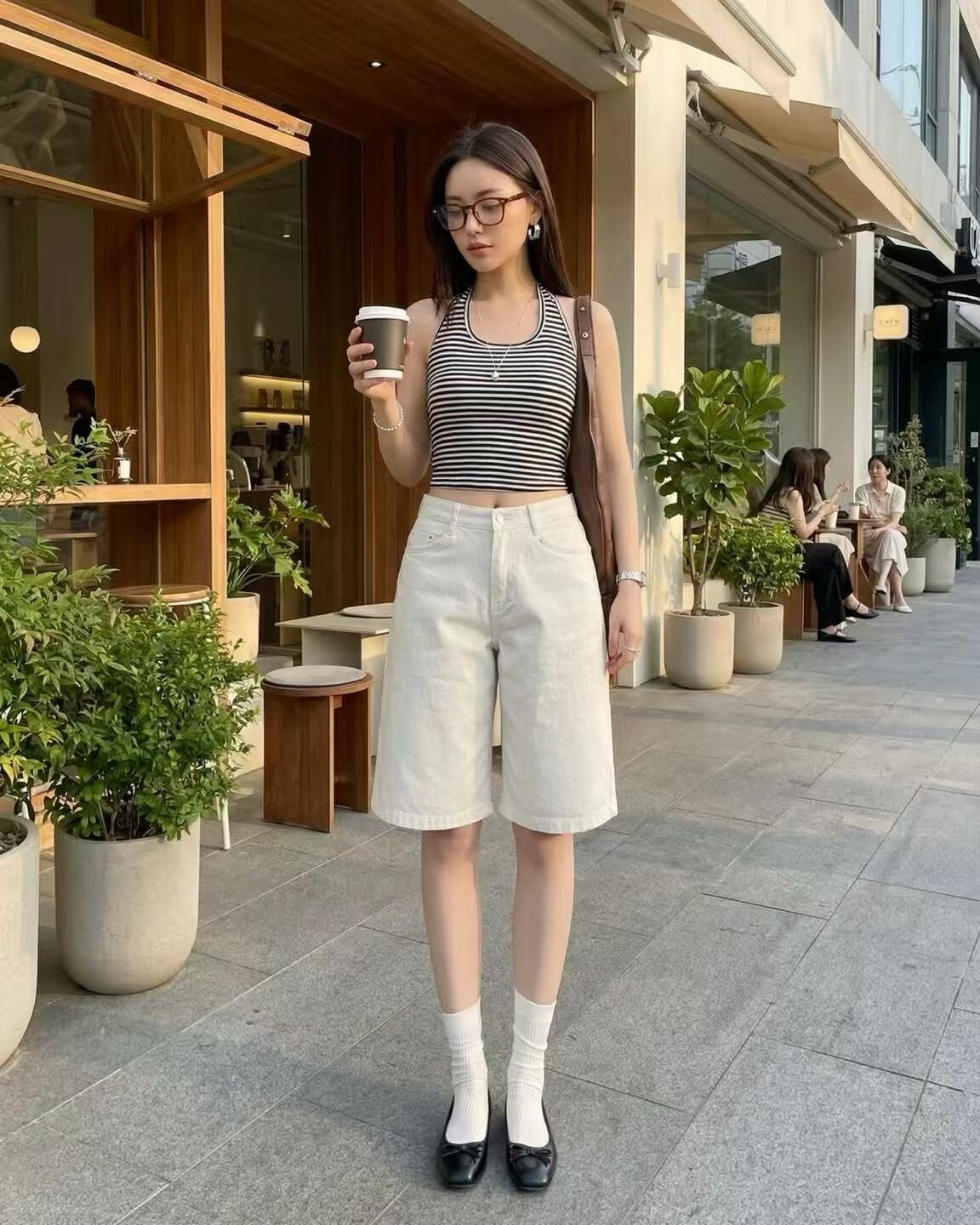 HL311 日系清爽百搭牛仔5分褲