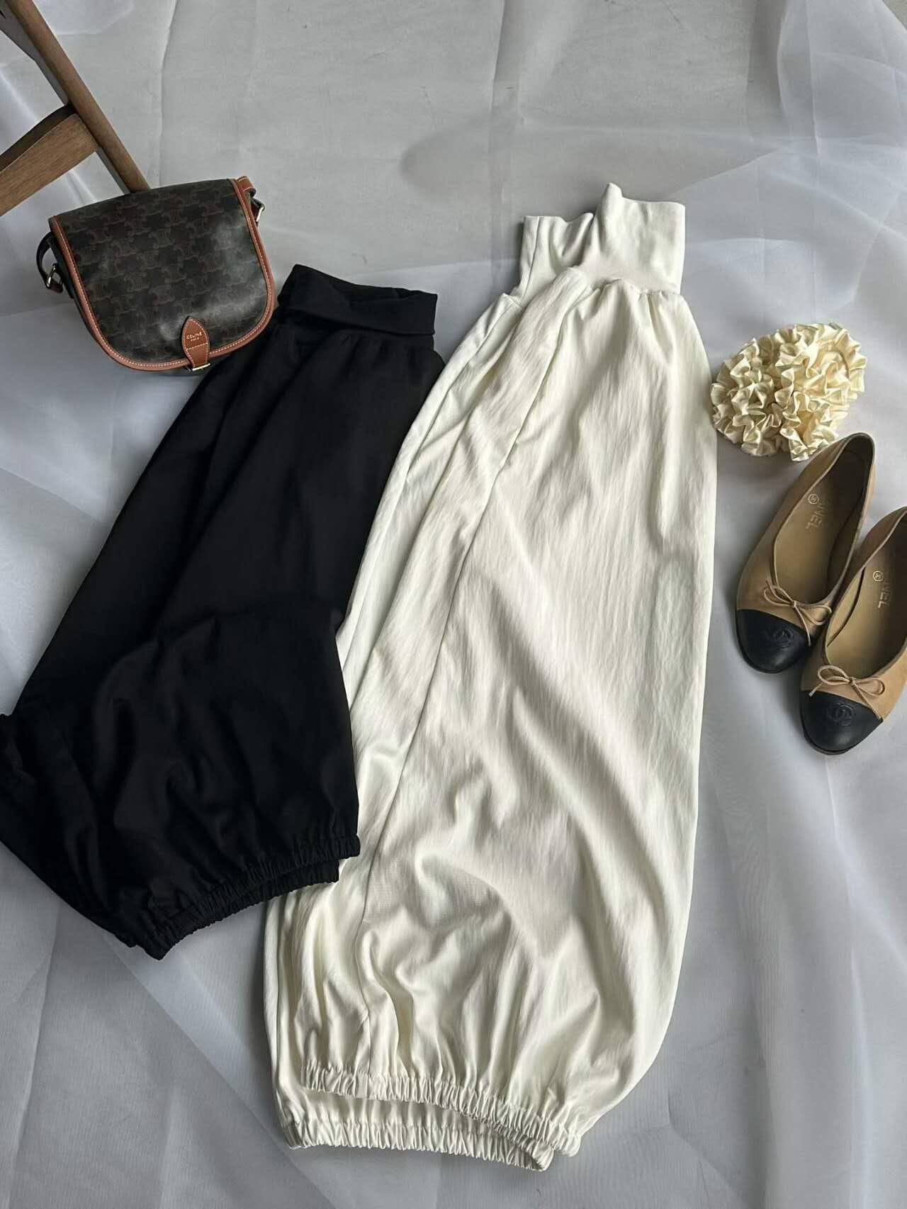 PN6102 腰封泡泡長裙