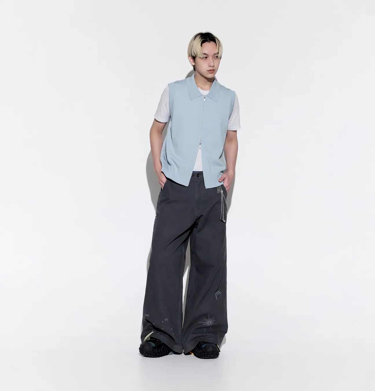 MELSIGN｜Digital Code Work Pants (Navy)