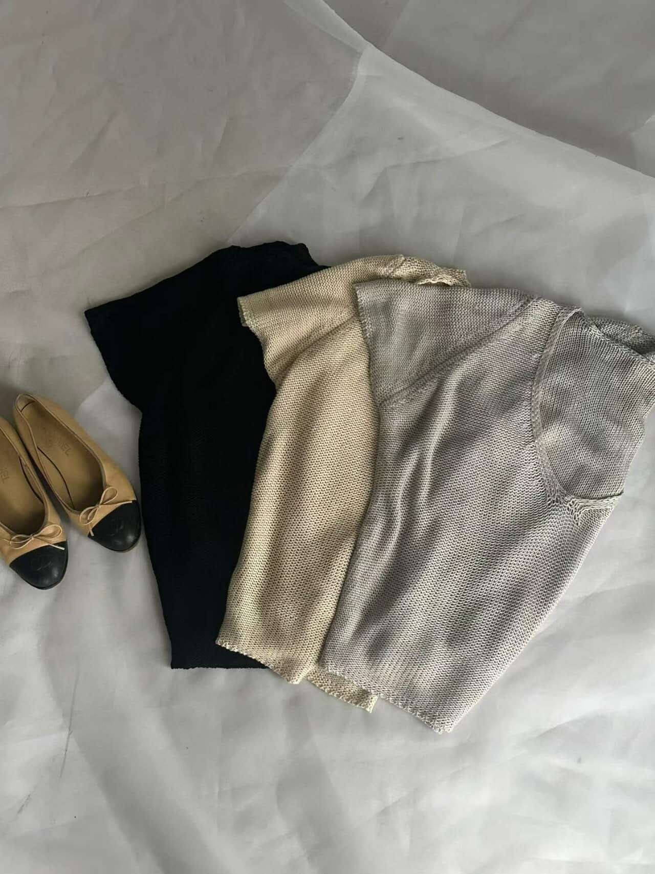 PN6103 大U領插肩針織上衣