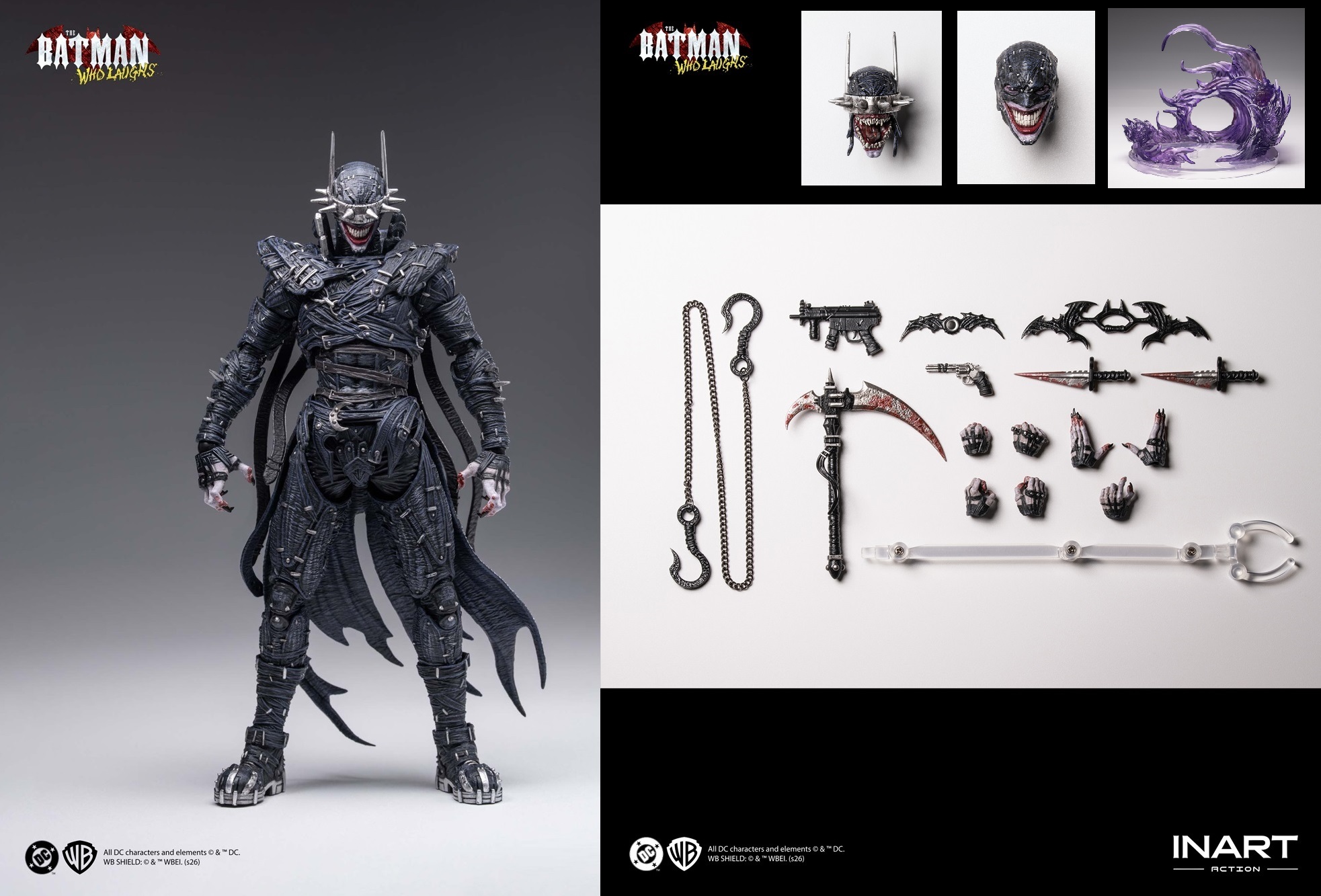 (預訂) INART –《暗夜：金屬》「狂笑蝙蝠俠」The Batman Who Laughs 可動人偶