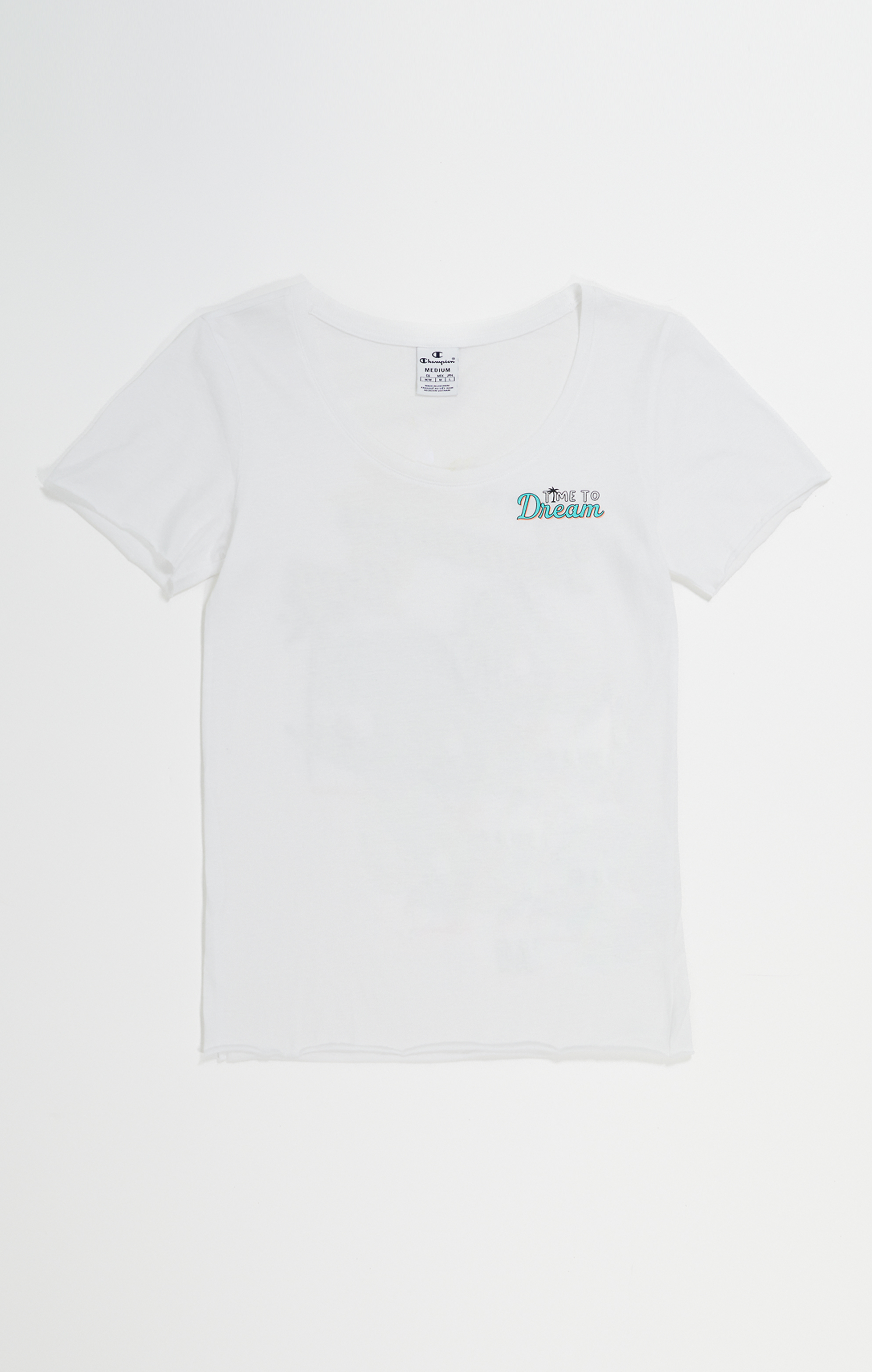 女款-LEGACY U領LOGO印花綿短袖TEE-白色(117379-WW001)