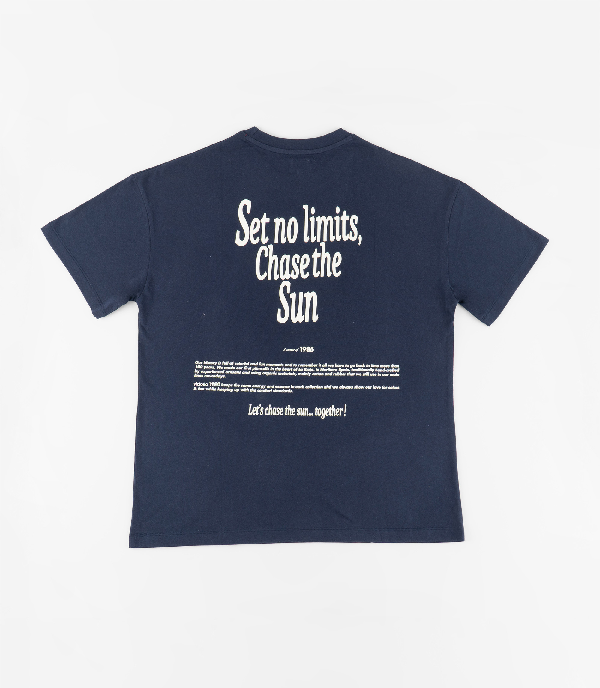 Victoria 男女款純棉短袖T恤(深藍)