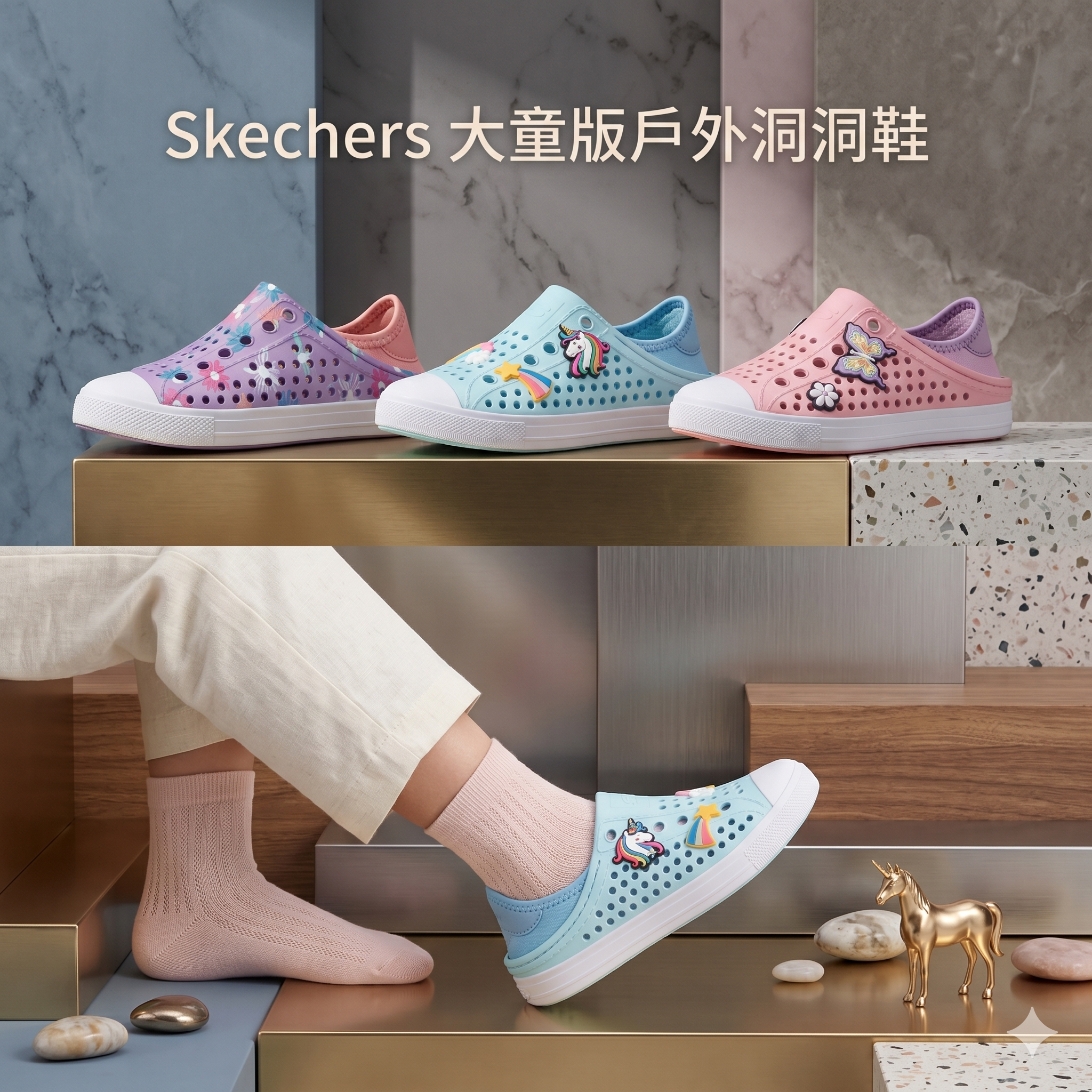 【預購】H043022 Skechers 大童版洞洞鞋