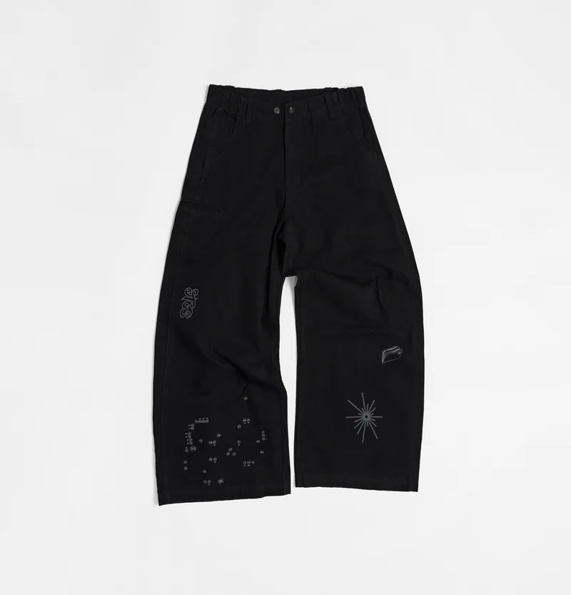 MELSIGN｜Digital Code Work Pants (Black)