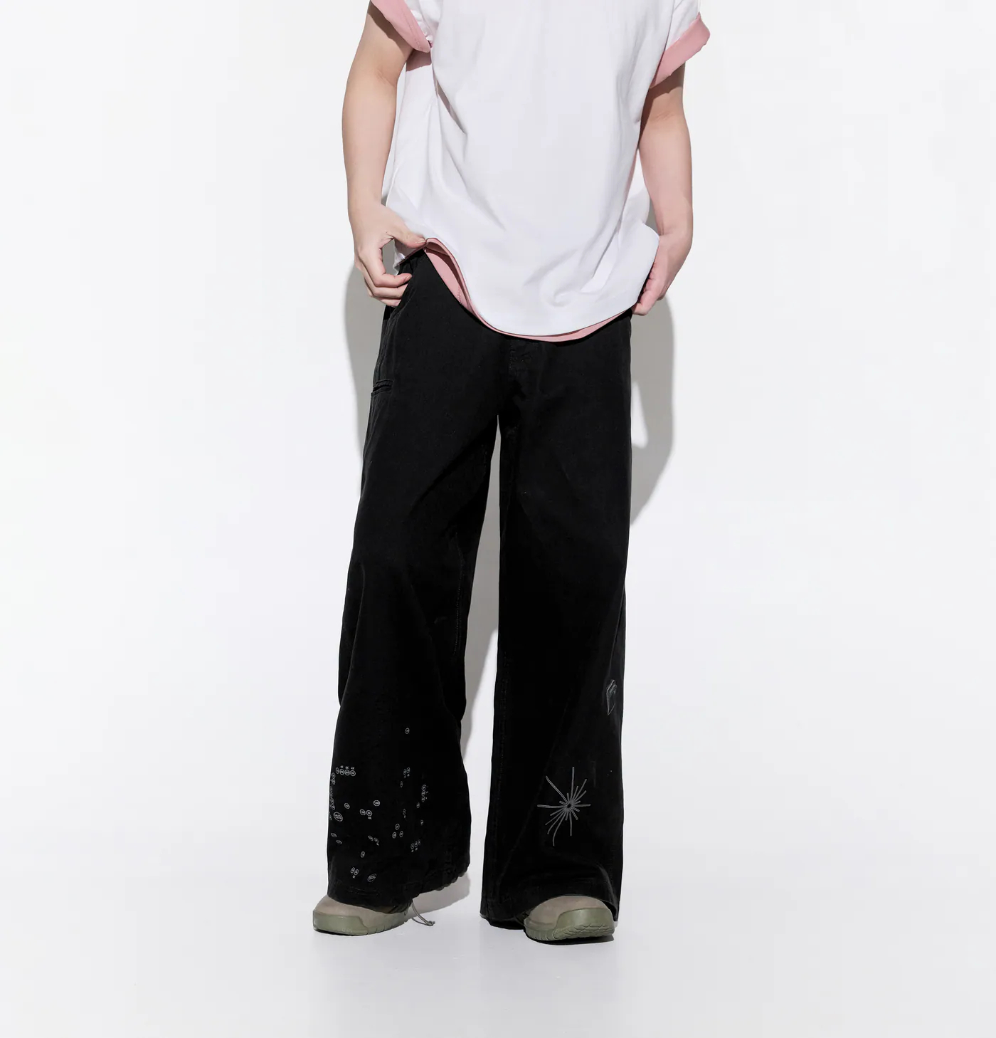 MELSIGN｜Digital Code Work Pants (Black)