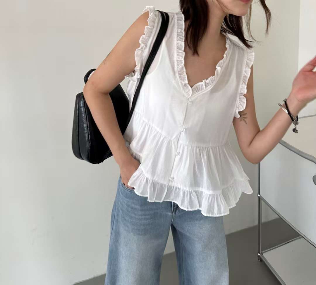 PN6109 俏皮荷葉蛋糕背心