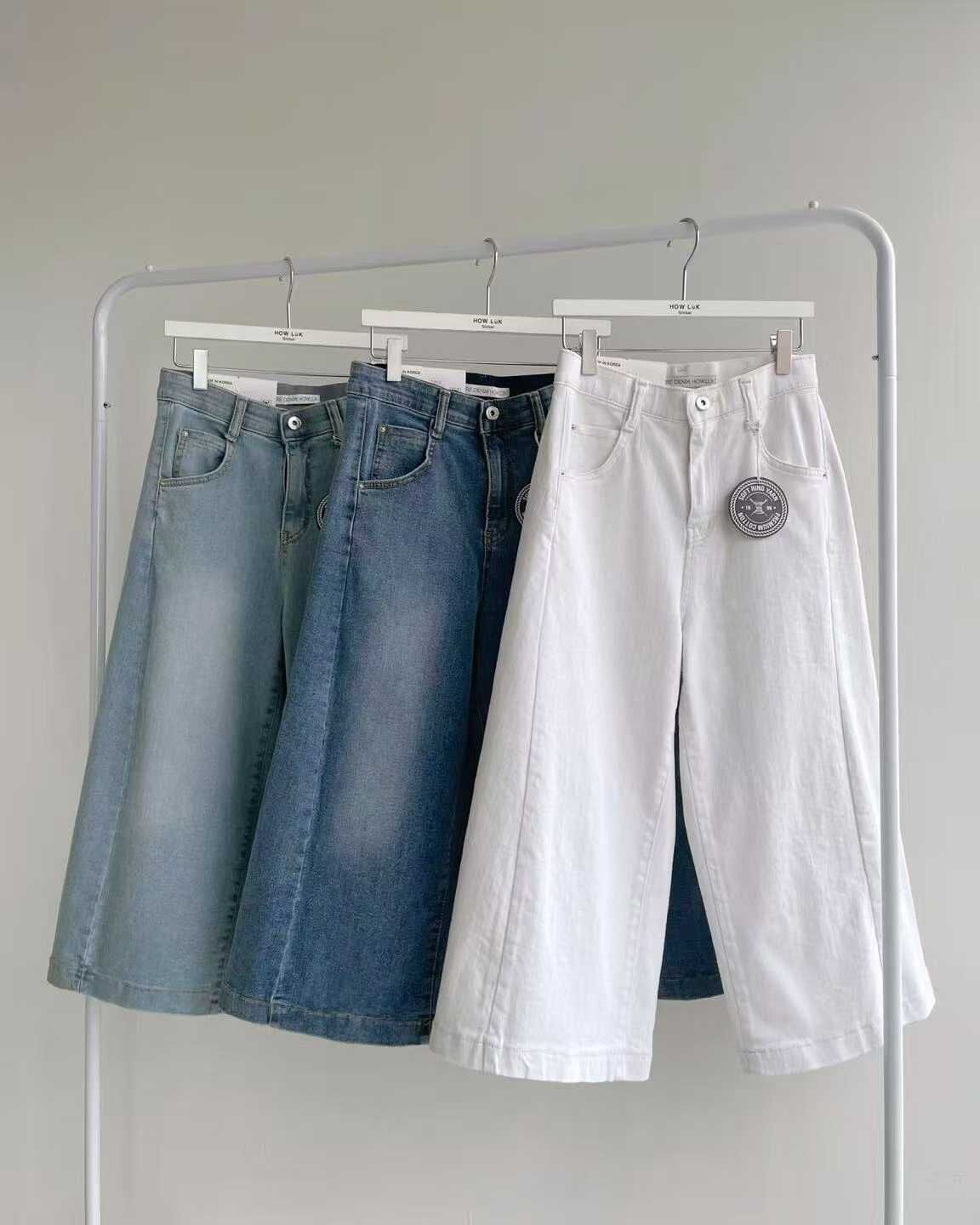 HL3055 質感百搭顯瘦8分牛仔褲