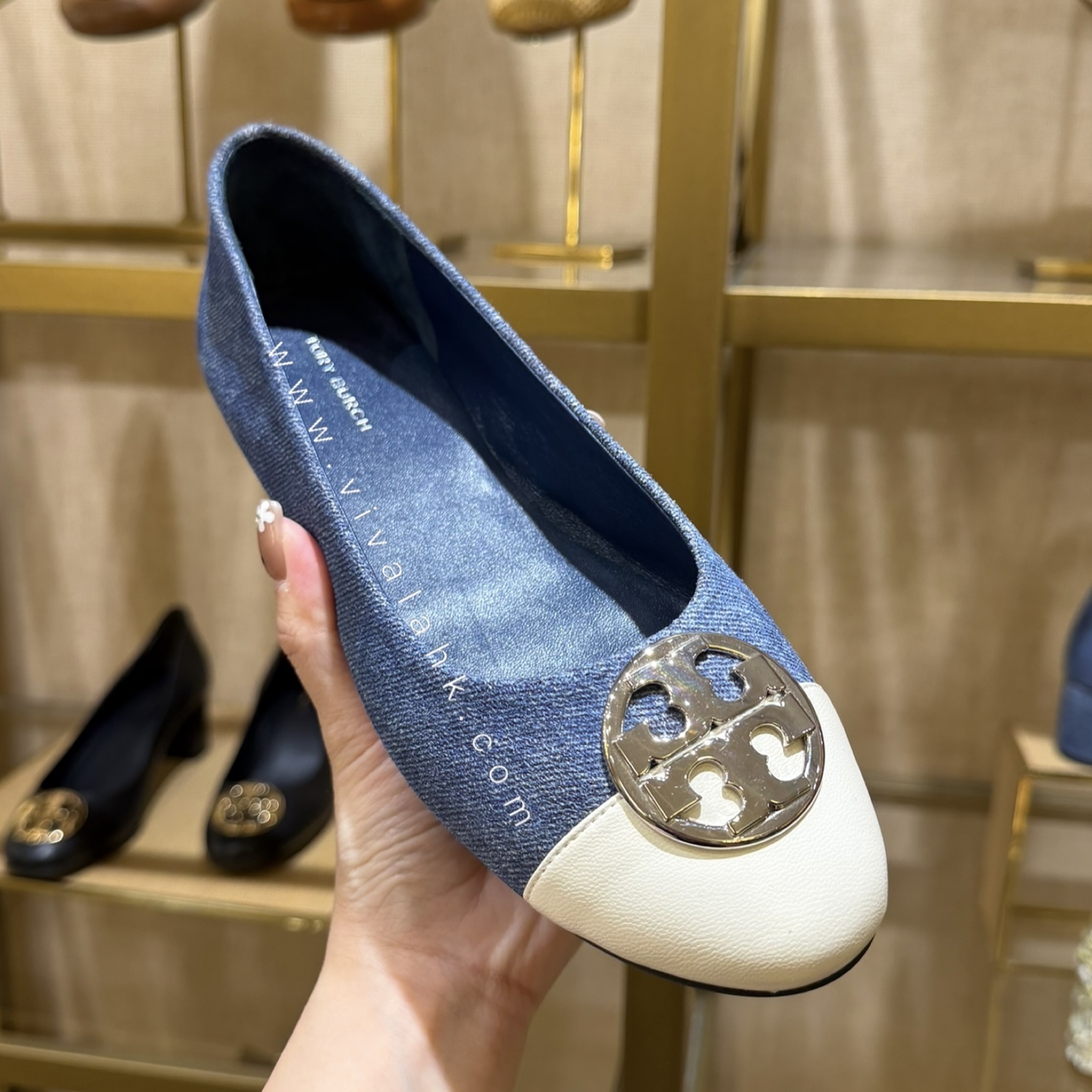 Tory Burch - Chelsea Cap-Toe 拼色平底鞋 (麂皮) (176248)
