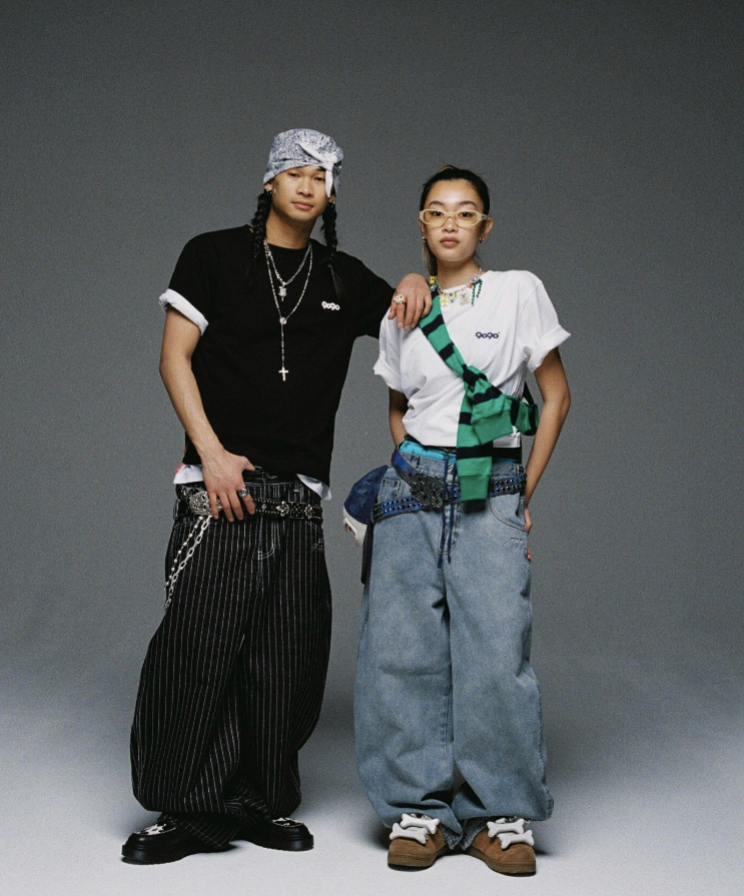 Bullet Logo Denim Buggy Pants